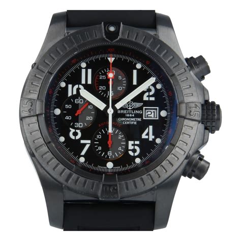 breitling super avenger black steel